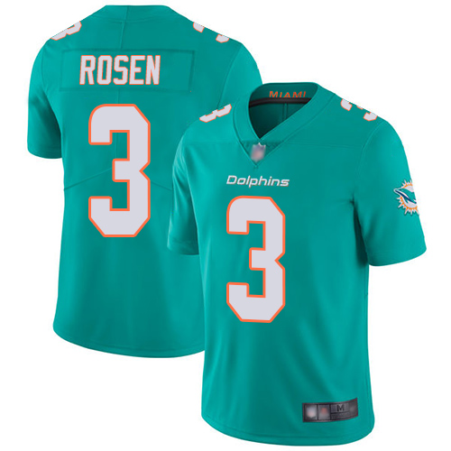 Nike Miami Dolphins #3 Josh Rosen Aqua Green Team Color Men Stitched NFL Vapor Untouchable Limited Jersey